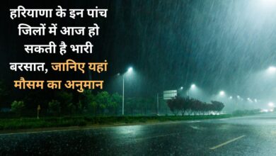 Heavy rain may occur in these five districts of Haryana today, know the weather forecast here