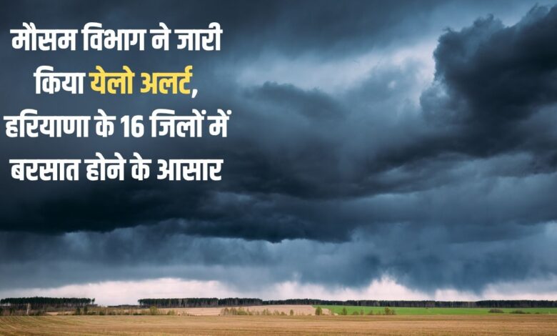 Meteorological Department issued yellow alert, chances of rain in 16 districts of Haryana